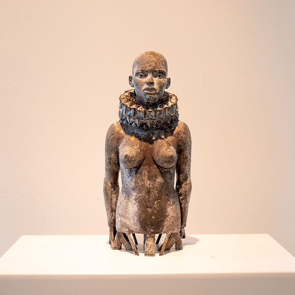 Frau mit Kragen | Erwin Meijer | Bronze Limitiert | H 40 cm