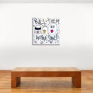 "Kill them with a smile" | Valentina Valente | 2023 | 70 x 70 cm