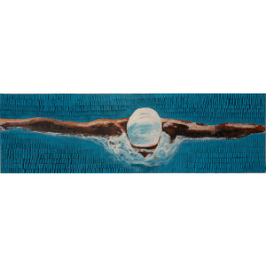 "Schmetterling weiße Kappe" | Martina Hamrik | 2025 | 60 x 200 cm