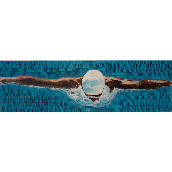 "Schmetterling weiße Kappe" | Martina Hamrik | 2025 | 60 x 200 cm