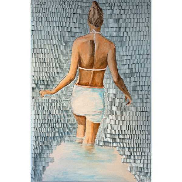 "Summervibes white skirt" | Martina Hamrik | 2026 | 180 x 120 cm