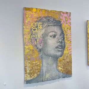 "Grey Golden Empowerment" | Patrizia Casagranda | 2025 | 140 x 100 cm