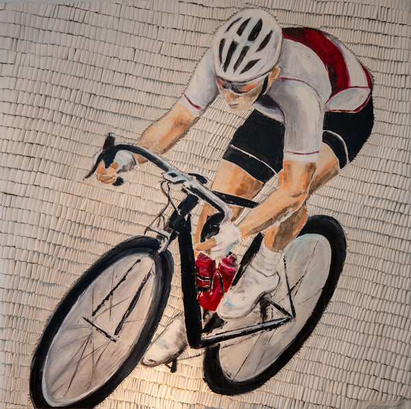 "Radfahrer" | Martina Hamrik | 2026 | 130 x 130 cm