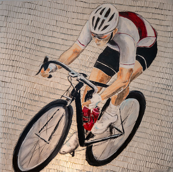 "Radfahrer" | Martina Hamrik | 2026 | 130 x 130 cm
