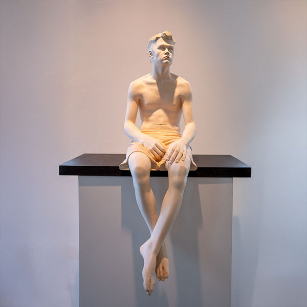 The Quest for Knowledge | Matthias Kostner | Lindenholz, Ölfarbe | H 90 cm