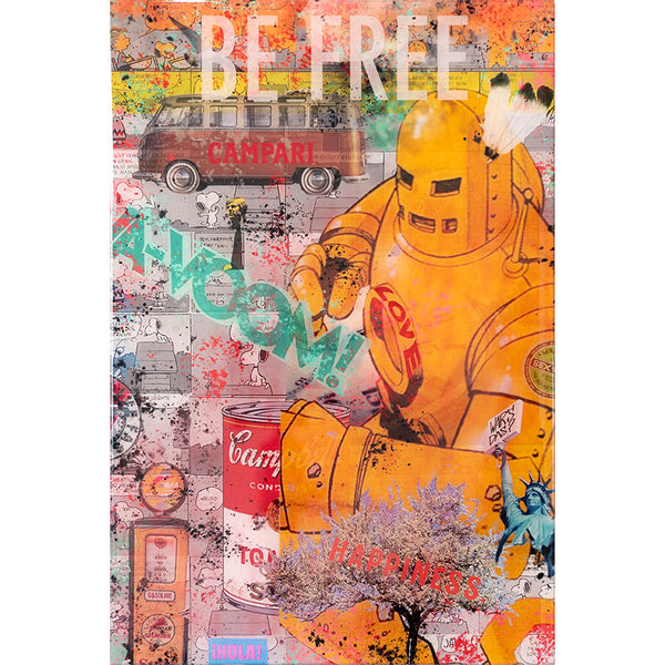 "Be free" | Collage | 30 x 20 x 3 cm