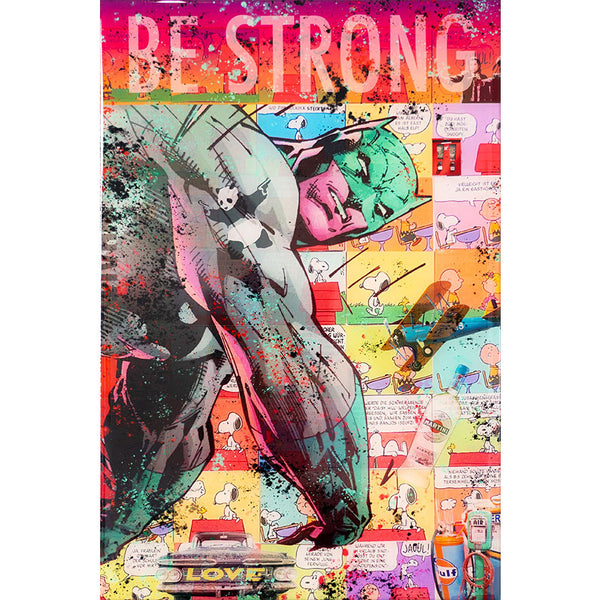 "Be strong" | Collage | 30 x 20 x 3 cm